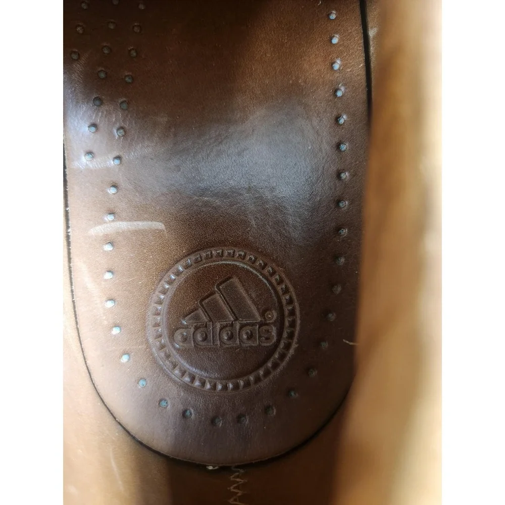 Adidas Shoes Mens Size 12.5 Brown Leather Derby Dress Lace Up Square Toe 383646